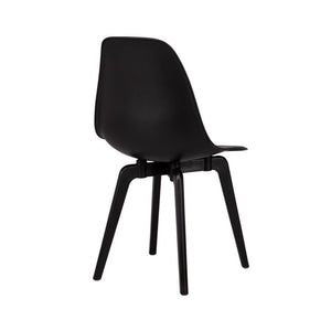 Homeroots Set Of Four Stylish Black Heavy Duty Plastic Dining Chairs – Perfect For Any Room, Durable & Elegant   565186
