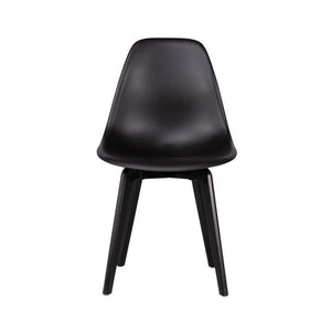 Homeroots Set Of Four Stylish Black Heavy Duty Plastic Dining Chairs – Perfect For Any Room, Durable & Elegant   565186
