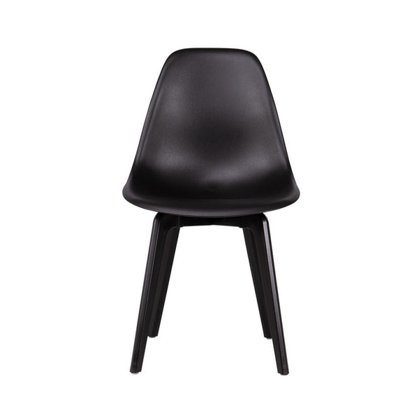 Homeroots Set Of Four Stylish Black Heavy Duty Plastic Dining Chairs – Perfect For Any Room, Durable & Elegant   565186