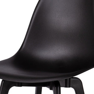 Homeroots Set Of Four Stylish Black Heavy Duty Plastic Dining Chairs – Perfect For Any Room, Durable & Elegant   565186