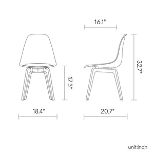 HomeRoots Set of Four Stylish Two-Tone Heavy Duty Plastic Dining Chairs for Modern Spaces & Versatile Use 565188