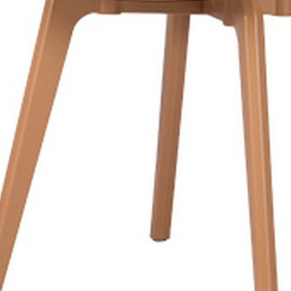HomeRoots Set of Four Stylish Two-Tone Heavy Duty Plastic Dining Chairs for Modern Spaces & Versatile Use 565188