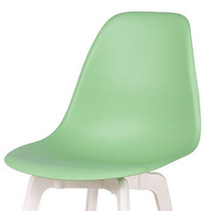 Homeroots Set Of Four Mint Green & White Heavy-duty Plastic Dining Chairs For Stylish Home Seating Solutions   565189