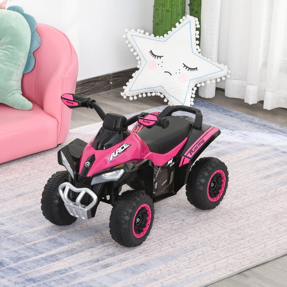 English Elm Aosom Toddler Foot Powered Ride on Atv Toy with Led Lights and Built in Music W2225P217968