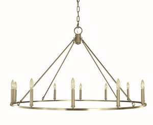 Framburg 12-light Elegant Midtown Dining Chandelier With Thin Square Tubing For Modern Sophistication Brushed Nickel Metal 5652 Bn