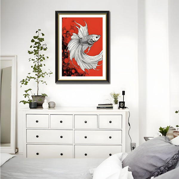 English Elm Set Of 2 Betta Fish Canvas Wall Art – Vibrant Modern Decor With Solid Wood Frames For Home Elegance T3976P383239-GIGA