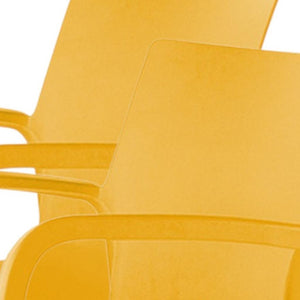 HomeRoots Set of Two Gold Stacking Chairs - Heavy-Duty Plastic for Outdoor Dining, Stylish & Durable Seating 565205