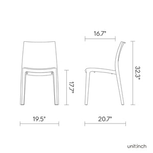 HomeRoots Set of Four Blue Heavy-Duty Stacking Chairs – Stylish, Durable, Easy-Clean, Indoor/Outdoor Use! 565206