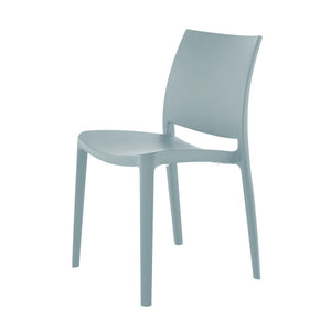 HomeRoots Set of Four Baby Blue Heavy-Duty Plastic Dining Chairs – Stylish, Stackable & Easy to Clean! 565207