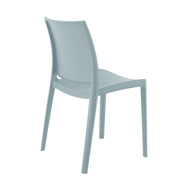 HomeRoots Set of Four Baby Blue Heavy-Duty Plastic Dining Chairs – Stylish, Stackable & Easy to Clean! 565207