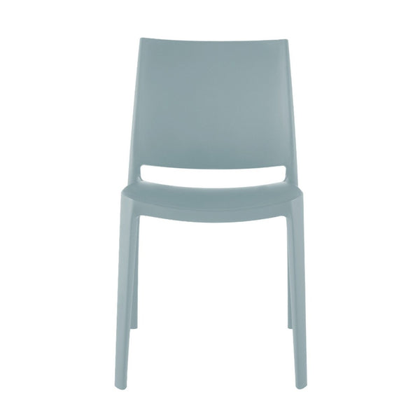 HomeRoots Set of Four Baby Blue Heavy-Duty Plastic Dining Chairs – Stylish, Stackable & Easy to Clean! 565207