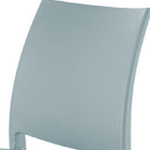 HomeRoots Set of Four Baby Blue Heavy-Duty Plastic Dining Chairs – Stylish, Stackable & Easy to Clean! 565207