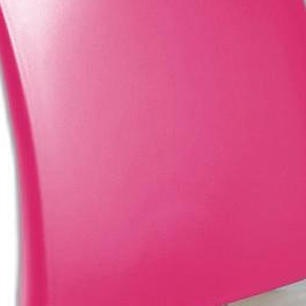 HomeRoots Set of Four Fuchsia Heavy-Duty Outdoor Stacking Chairs – Durable, Stylish, and Space-Saving Design! 565212