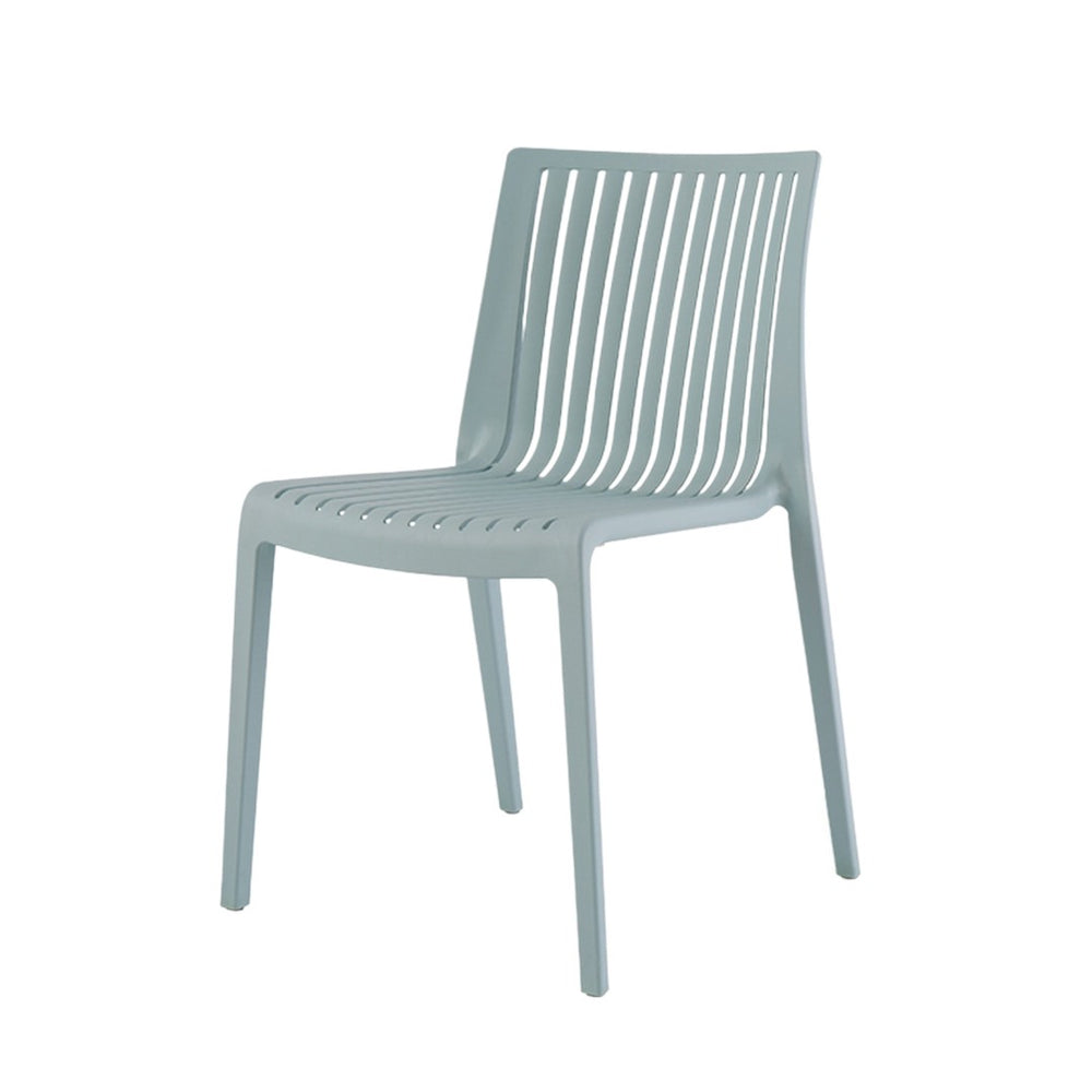 HomeRoots Set of Two Baby Blue Stacking Accent Chairs - Durable, Modern Design for Indoor & Outdoor Use 565227