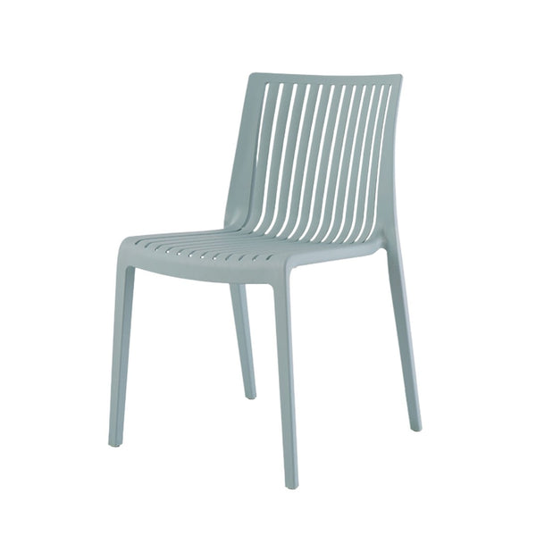HomeRoots Set of Two Baby Blue Stacking Accent Chairs - Durable, Modern Design for Indoor & Outdoor Use 565227