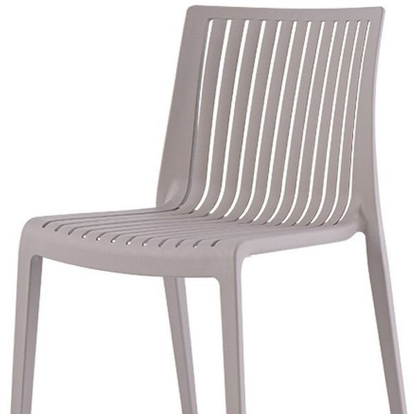 HomeRoots Set of Two Taupe Heavy-Duty Stacking Accent Chairs – Stylish, Durable, and Space-Saving Design! 565228