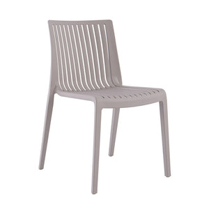 HomeRoots Set of Two Taupe Heavy-Duty Stacking Accent Chairs – Stylish, Durable, and Space-Saving Design! 565228