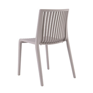 HomeRoots Set of Two Taupe Heavy-Duty Stacking Accent Chairs – Stylish, Durable, and Space-Saving Design! 565228