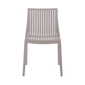 HomeRoots Set of Two Taupe Heavy-Duty Stacking Accent Chairs – Stylish, Durable, and Space-Saving Design! 565228