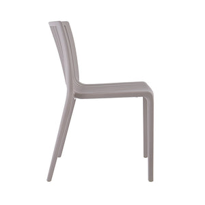 HomeRoots Set of Two Taupe Heavy-Duty Stacking Accent Chairs – Stylish, Durable, and Space-Saving Design! 565228