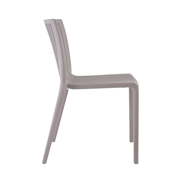 HomeRoots Set of Two Taupe Heavy-Duty Stacking Accent Chairs – Stylish, Durable, and Space-Saving Design! 565228