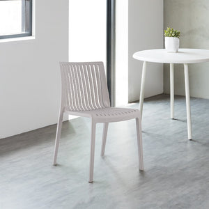 HomeRoots Set of Two Taupe Heavy-Duty Stacking Accent Chairs – Stylish, Durable, and Space-Saving Design! 565228