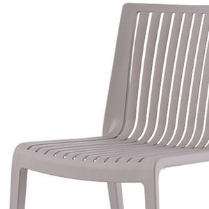 HomeRoots Set of Two Taupe Heavy-Duty Stacking Accent Chairs – Stylish, Durable, and Space-Saving Design! 565228