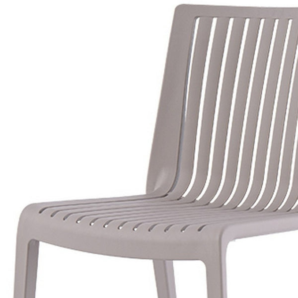 HomeRoots Set of Two Taupe Heavy-Duty Stacking Accent Chairs – Stylish, Durable, and Space-Saving Design! 565228