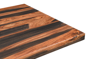 HomeRoots 75" Brown Solid Wood Pedestal Table - Modern Design, Durable Sheesham, Seats 6, Perfect for Dining Rooms! 565232