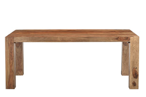 HomeRoots 75" Solid Sheesham Wood Dining Table - Rustic Elegance for Dining, Entertaining & Home Workspace 565233