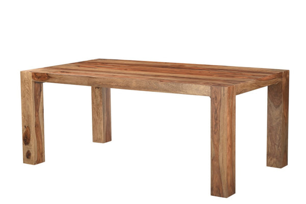 HomeRoots 75" Solid Sheesham Wood Dining Table - Rustic Elegance for Dining, Entertaining & Home Workspace 565233