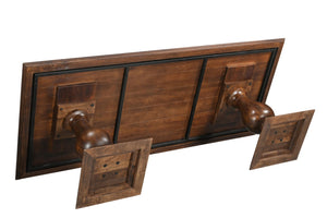 HomeRoots 96" Dark Brown Solid Wood Dining Table with Carved Double Pedestal Base - Stylish & Versatile Design 565239