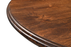 HomeRoots 48" Brown Solid Wood Round Dining Table with Pedestal Base - Timeless Design for Family Gatherings 565246