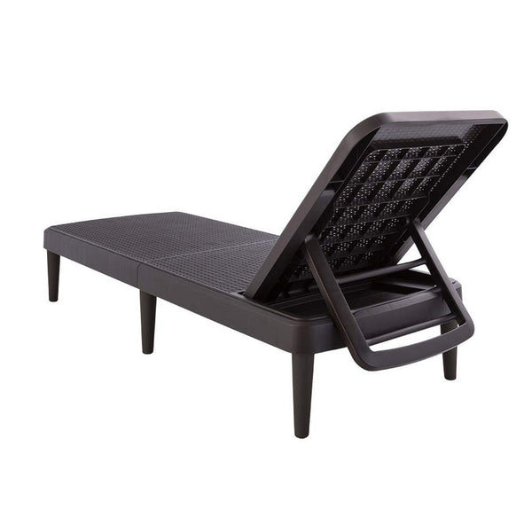 HomeRoots 75" Brown Heavy-Duty Outdoor Stacking Chaise Lounge - Stylish, Durable, Adjustable Comfort for All Spaces 565260
