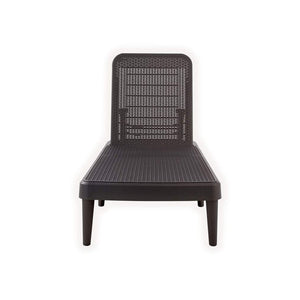 HomeRoots 75" Brown Heavy-Duty Outdoor Stacking Chaise Lounge - Stylish, Durable, Adjustable Comfort for All Spaces 565260
