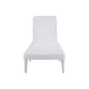 HomeRoots 75" Elegant White Heavy-Duty Stacking Chaise Lounge Chair for Ultimate Outdoor Comfort & Style 565262