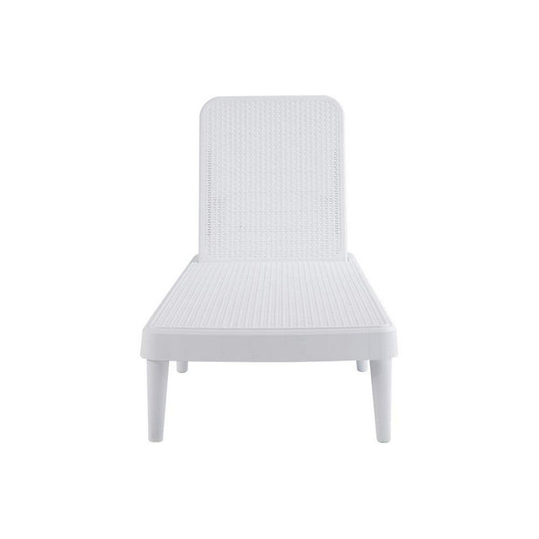HomeRoots 75" Elegant White Heavy-Duty Stacking Chaise Lounge Chair for Ultimate Outdoor Comfort & Style 565262