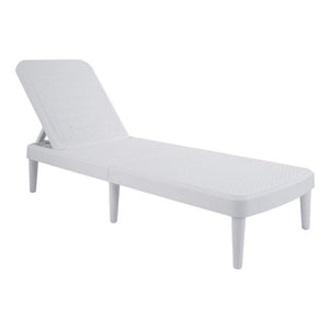 HomeRoots 75" Elegant White Heavy-Duty Stacking Chaise Lounge Chair for Ultimate Outdoor Comfort & Style 565262