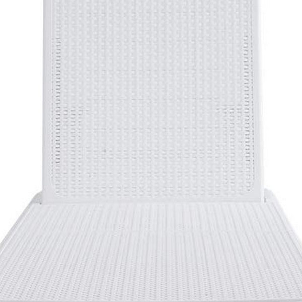 HomeRoots 75" Elegant White Heavy-Duty Stacking Chaise Lounge Chair for Ultimate Outdoor Comfort & Style 565262