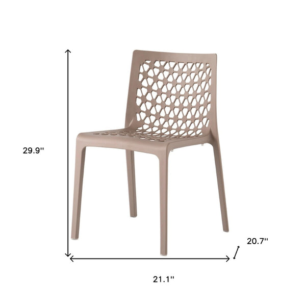 HomeRoots Set of Two Gray Heavy-Duty Stacking Chairs for Outdoor Dining, Patio, and Event Use – Stylish & Durable 565268