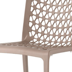 HomeRoots Set of Two Gray Heavy-Duty Stacking Chairs for Outdoor Dining, Patio, and Event Use – Stylish & Durable 565268
