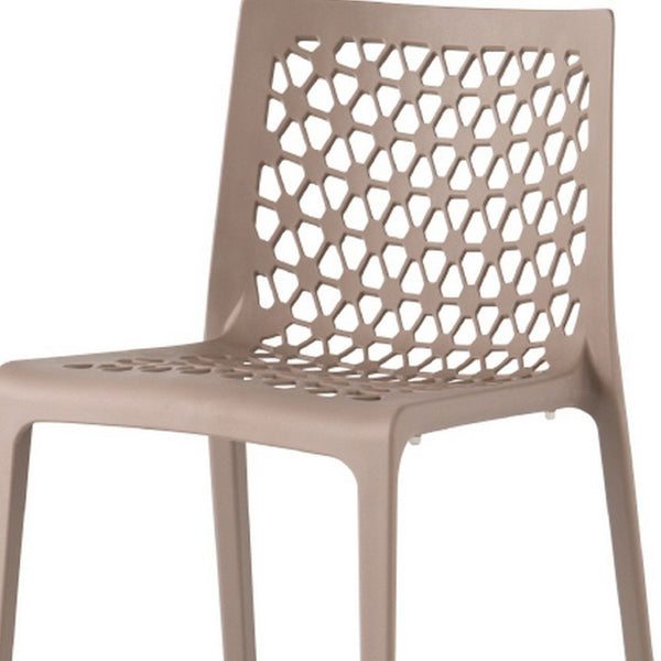 HomeRoots Set of Two Gray Heavy-Duty Stacking Chairs for Outdoor Dining, Patio, and Event Use – Stylish & Durable 565268