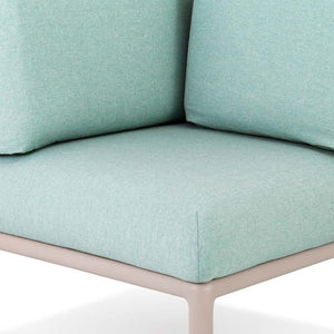 HomeRoots 31" Sea Green Heavy-Duty Modular Chair with Removable Cushion for Indoor & Outdoor Comfort 565278
