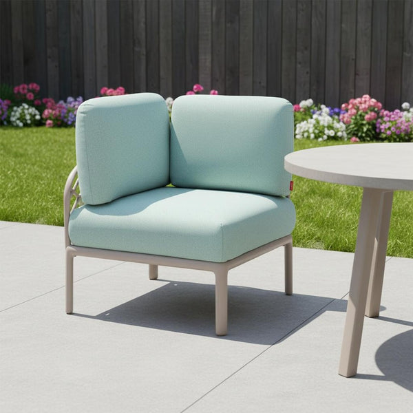 HomeRoots 31" Sea Green Heavy-Duty Modular Chair with Removable Cushion for Indoor & Outdoor Comfort 565278