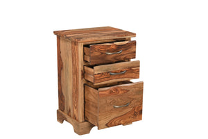 HomeRoots 30" Solid Acacia Wood Filing Cabinet with Live-Edge Design for Stylish Home Office Storage Solutions 565281