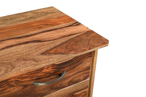 HomeRoots 30" Solid Acacia Wood Filing Cabinet with Live-Edge Design for Stylish Home Office Storage Solutions 565281