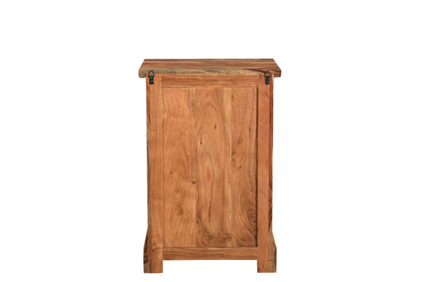 HomeRoots 30" Solid Acacia Wood Filing Cabinet with Live-Edge Design for Stylish Home Office Storage Solutions 565281