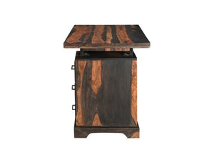 Homeroots 54" Brown Live Edge Solid Wood Writing Desk - Stylish Storage Solution For Home Office & Living Room   565282