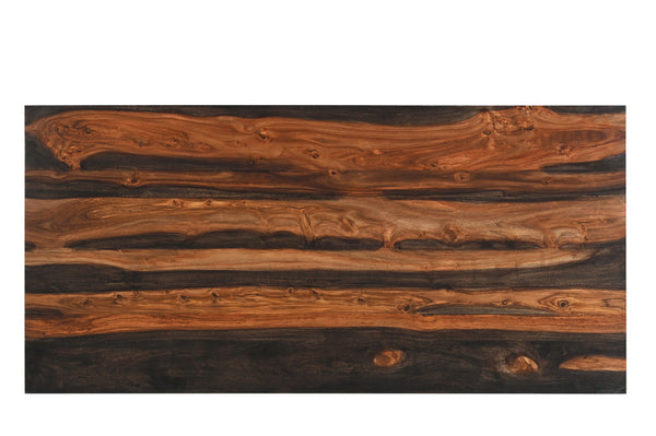 Homeroots 54" Brown Live Edge Solid Wood Writing Desk - Stylish Storage Solution For Home Office & Living Room   565282