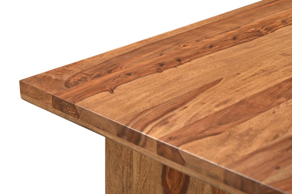 Homeroots 54" Brown Live Edge Solid Wood Writing Desk - Stylish Storage Solution For Home Office & Living Room   565283